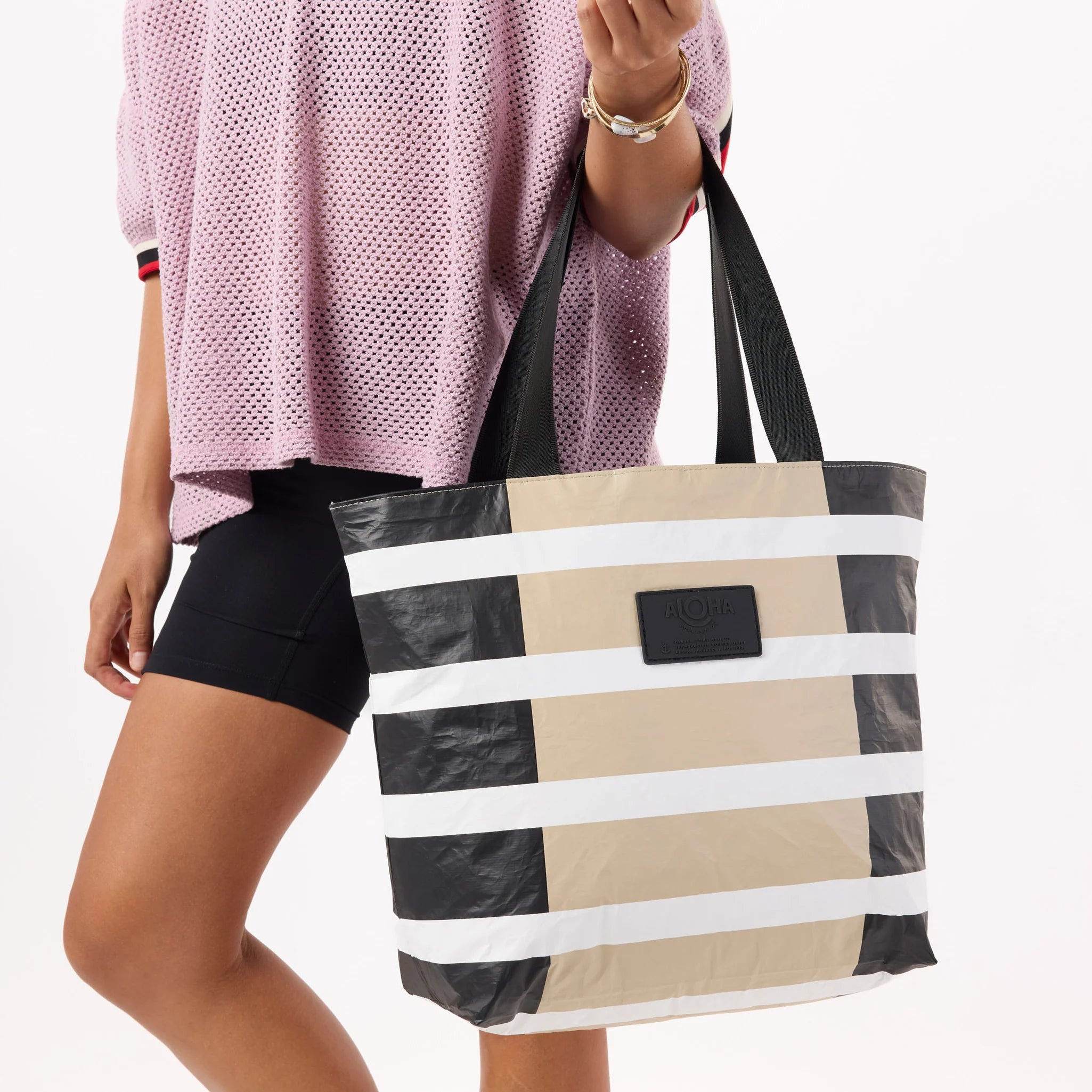 Sporty Stripe Day Tripper by Aloha Collection | Latte