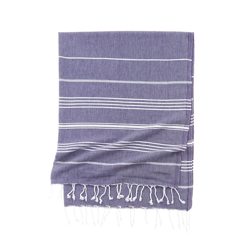 Salt Water Sun Turkish Towel by Riviera Towel Company | Deep Blue Sea - Zen&Zip