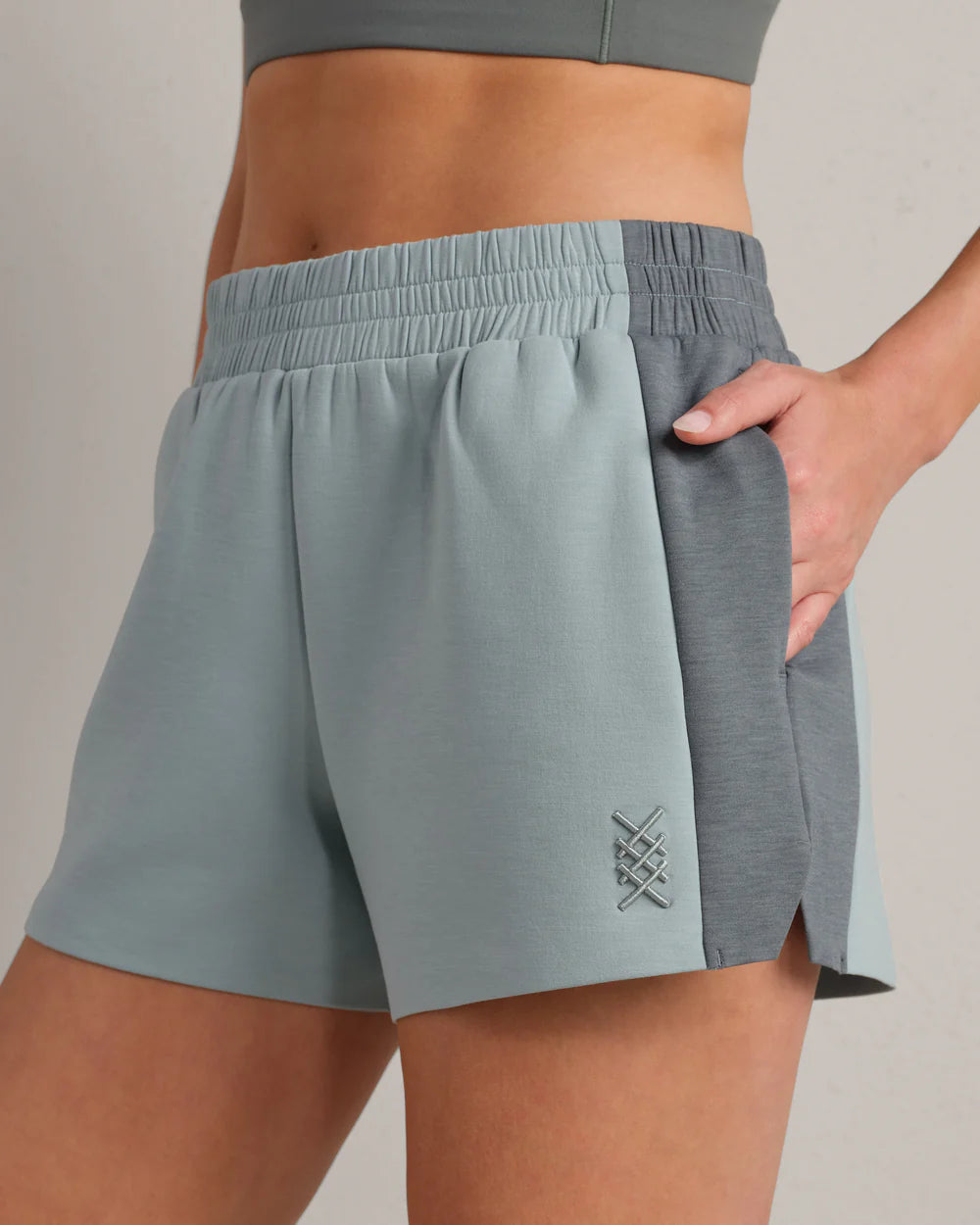 Dreamglow Color Block Short by Rhone | Green Smoke