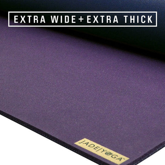 XW Fusion Yoga Mat - Extra Wide and Thick for Grip - JadeYoga - Zen&Zip