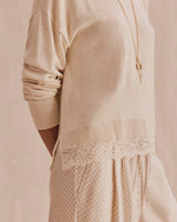 Georgie Lace Trim Pullover by Splendid | Wheat Heather