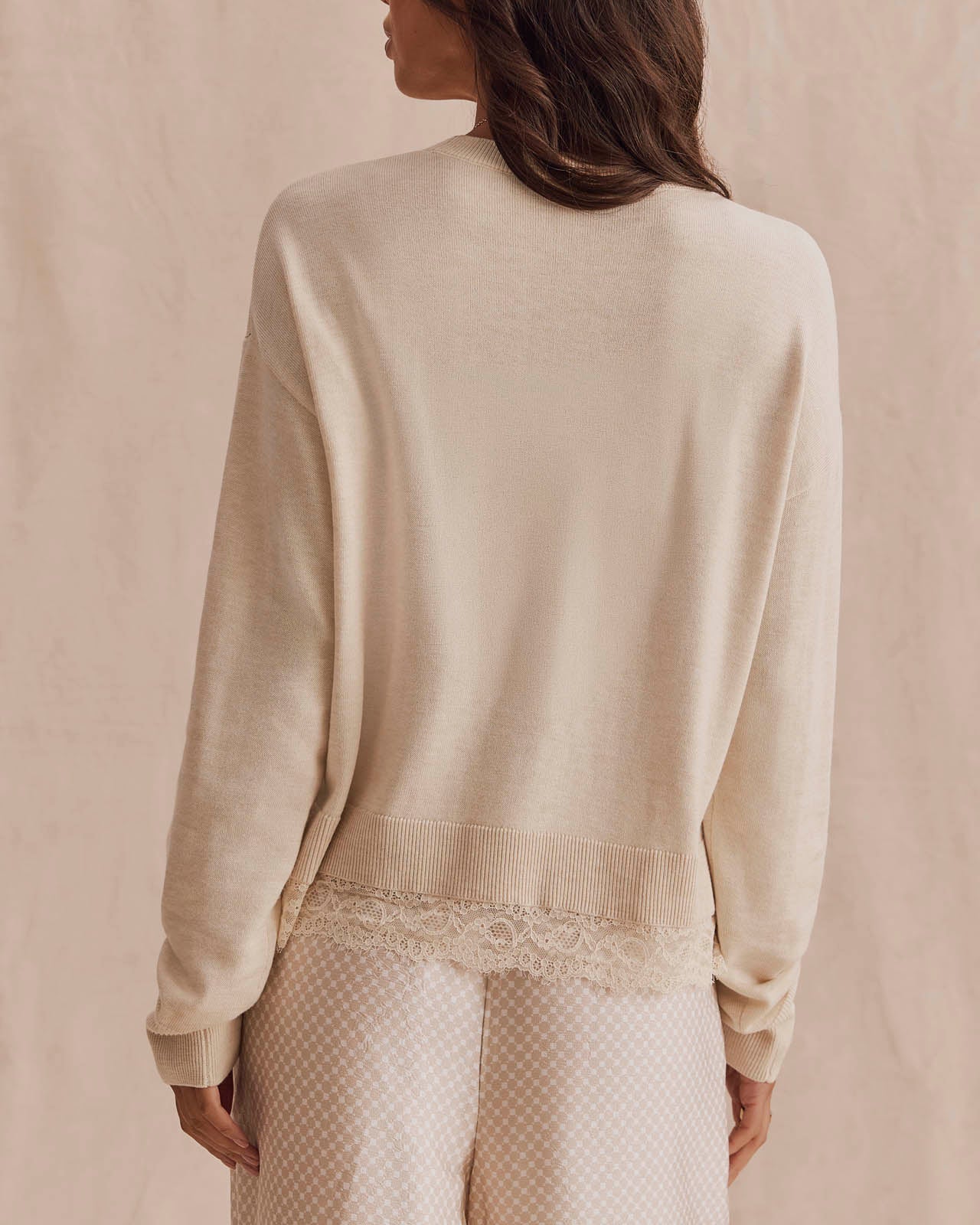 Georgie Lace Trim Pullover by Splendid | Wheat Heather