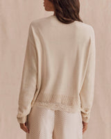 Georgie Lace Trim Pullover by Splendid | Wheat Heather