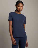 Featherweight Rib Tee by Rhone | Navy Blue