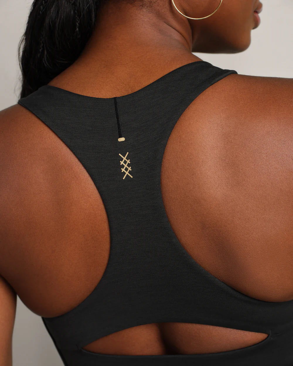 Heather Revive Longline Bra by Rhone | Black Heather