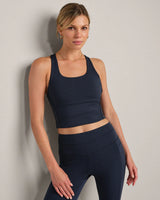 Heather Revive Longline Bra by Rhone | Navy Heather