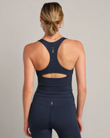 Heather Revive Longline Bra by Rhone | Navy Heather