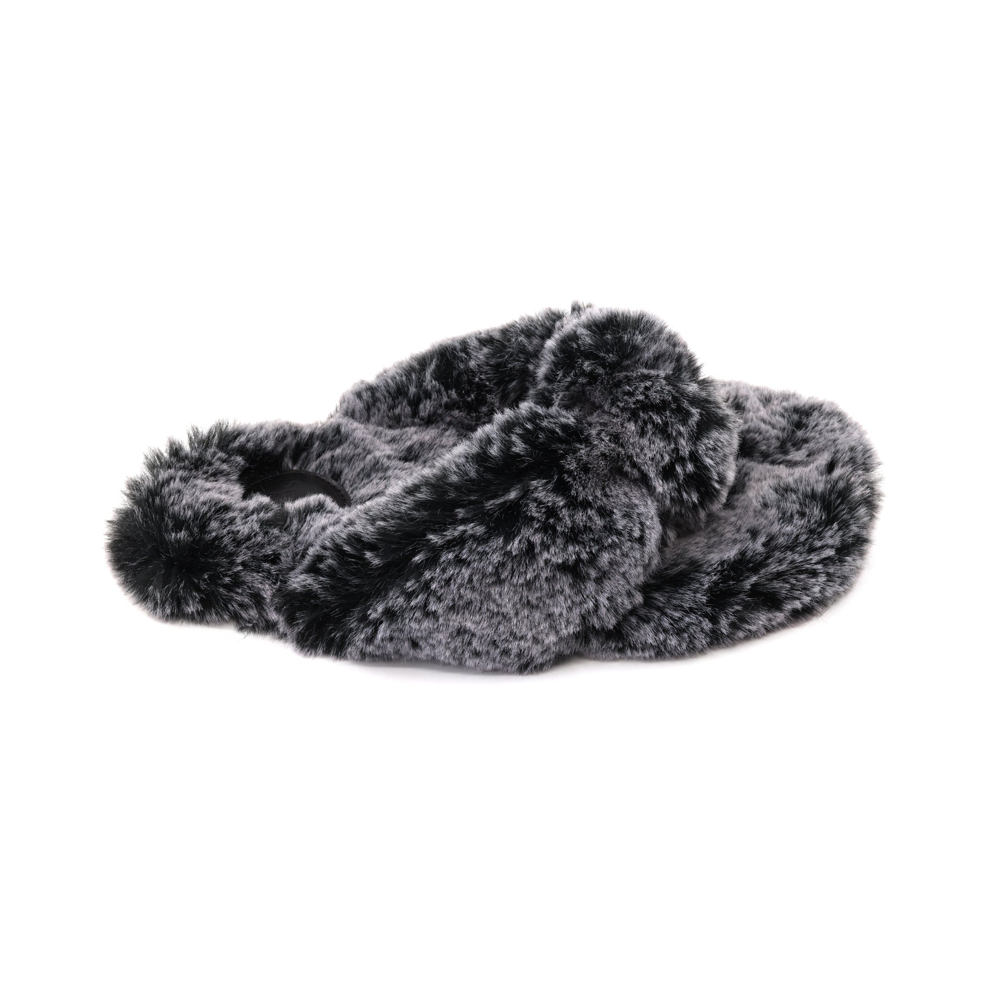 Izzie Fur Knot Slipper by Solei Sea | Salt & Pepper