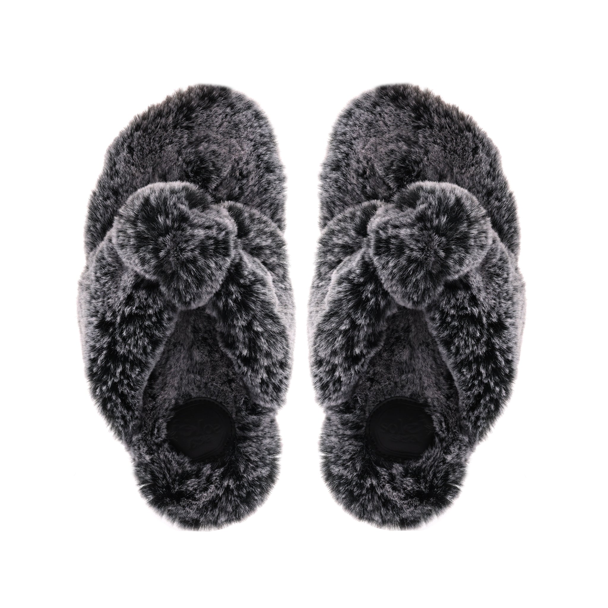 Izzie Fur Knot Slipper by Solei Sea | Salt & Pepper