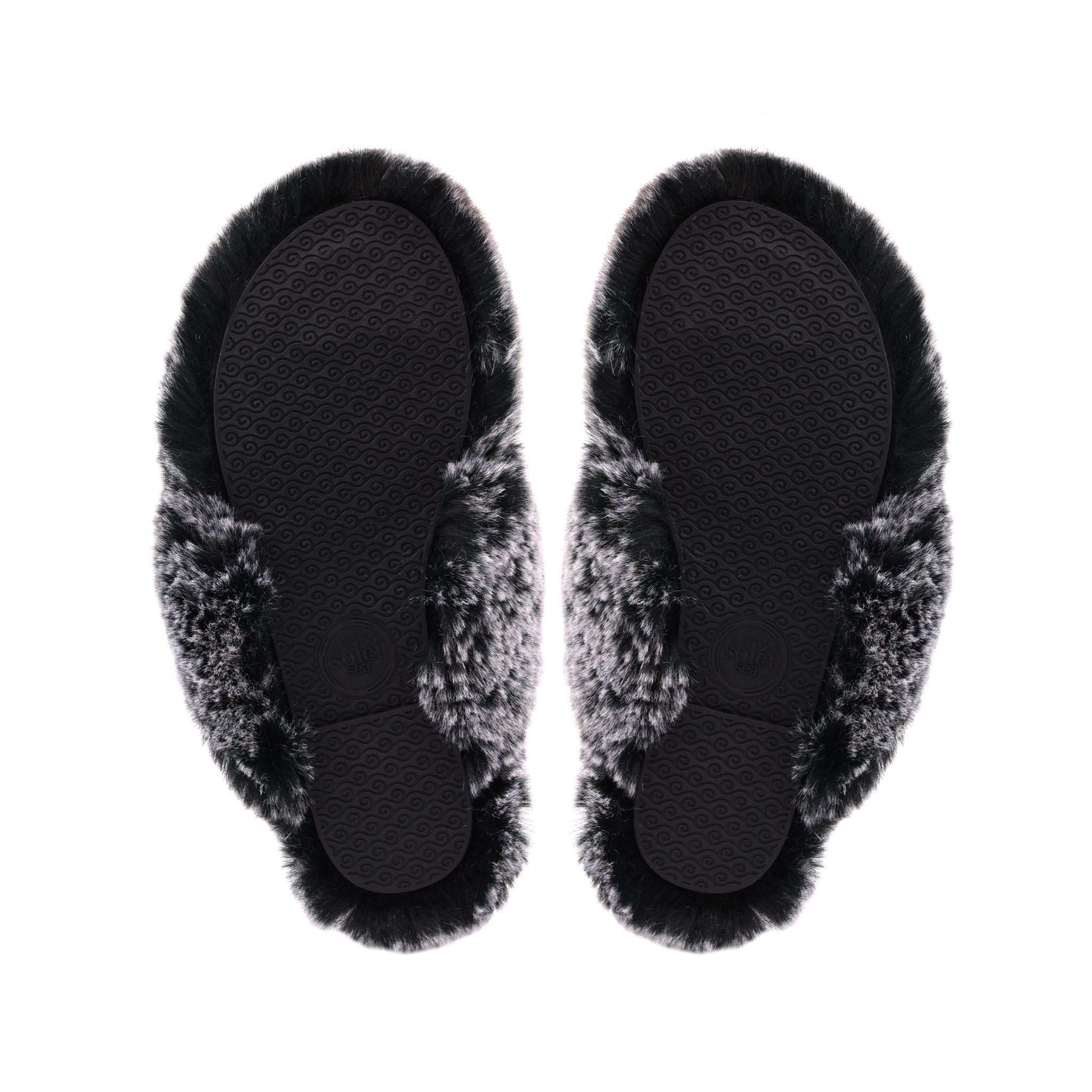 Izzie Fur Knot Slipper by Solei Sea | Salt & Pepper