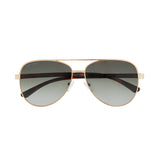 Jesse II by Blue Planet | Matte Gold/Brown Tortoise/Gradient Grey Green Polarized