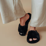 Lucia Fur Slide by Solei Sea | Night