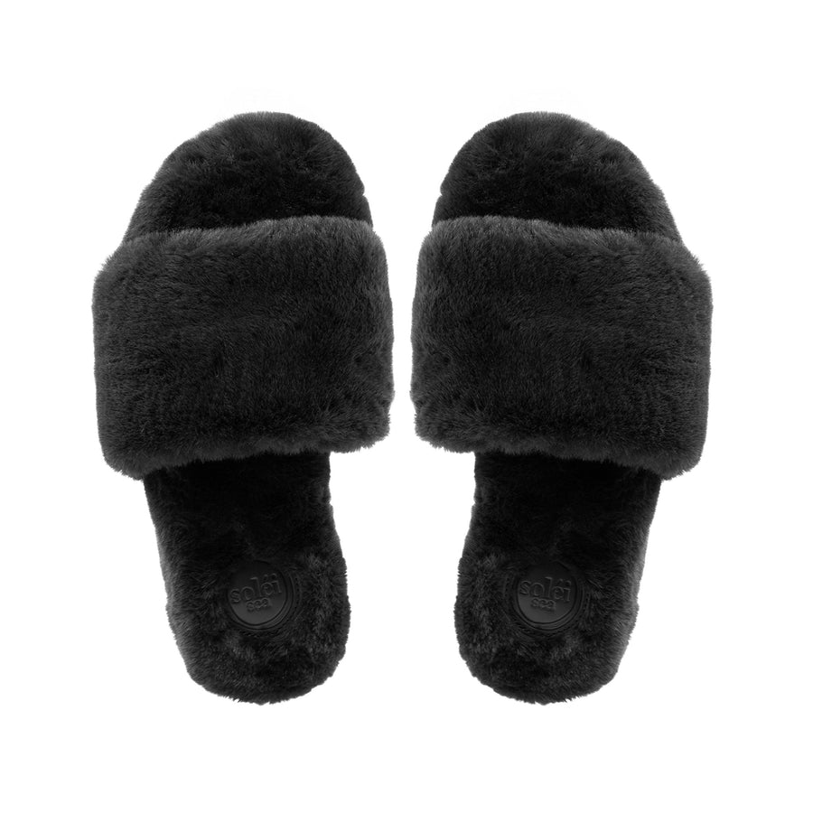 Lucia Fur Slide by Solei Sea | Night