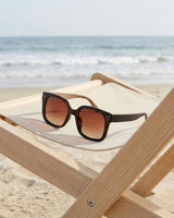 Luna by Blue Planet | Onyx/Wood Temples/Gradient Brown Polarized