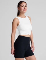 Featherweight Center Stage Cropped Tank by Beyond Yoga | Cloud White