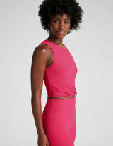 Featherweight Center Stage Cropped Tank by Beyond Yoga | Vivid Pink Heather