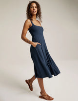 Featherweight at the Ready Square Neck Dress Nocturnal Navy