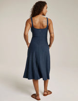 Featherweight at the Ready Square Neck Dress Nocturnal Navy