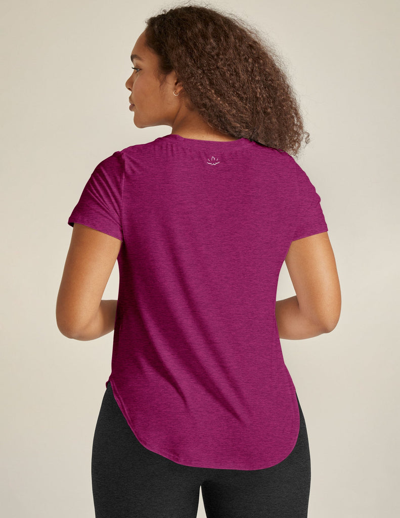Featherweight On The Down Low Tee Magenta Heather