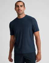 Always Beyond Crew Tee 2.0 by Beyond Yoga | Noctural Navy - Zen&Zip