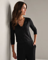 LivLuxe Rib Cardigan by Rhone | Pure Black