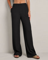 LivLuxe Rib Pant by Rhone | Pure Black