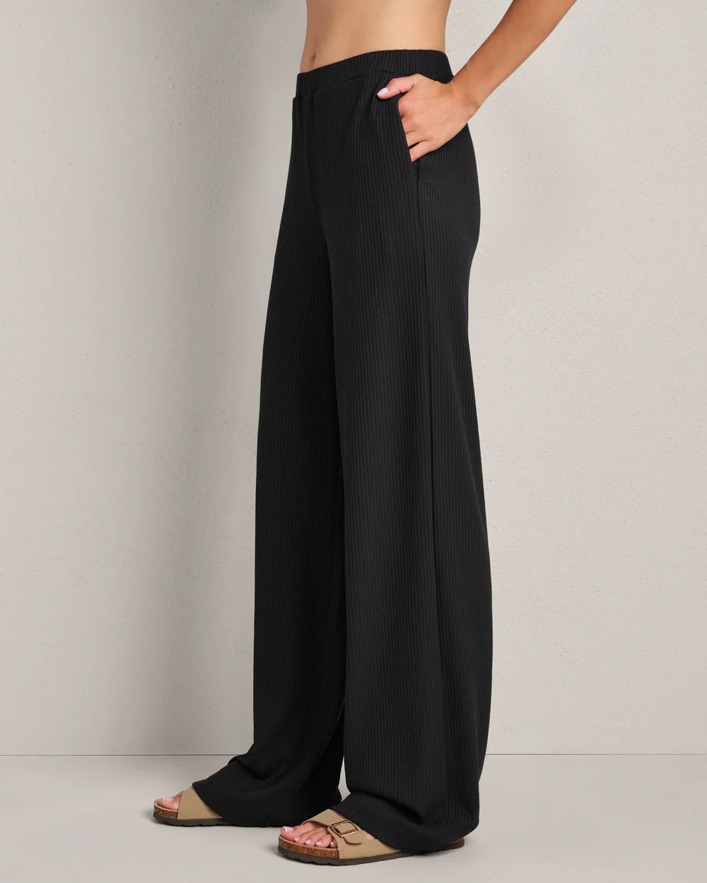 LivLuxe Rib Pant by Rhone | Pure Black