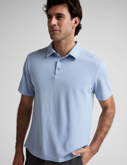 All In Active Polo by Beyond Yoga | Blue Mist
