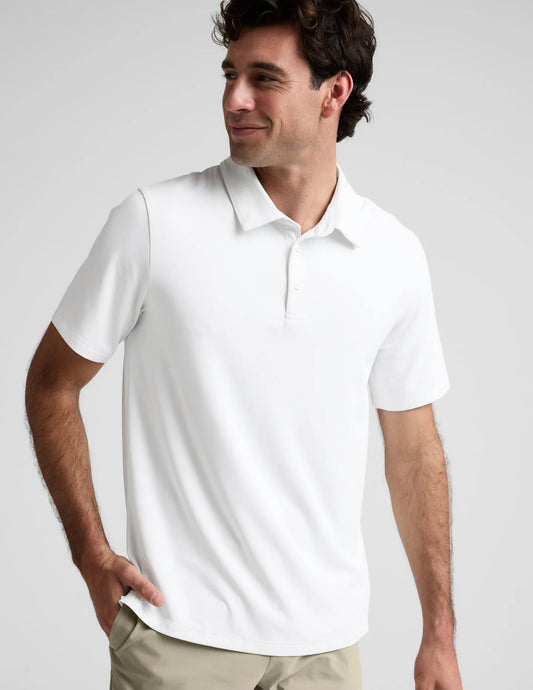All In Active Polo by Beyond Yoga | Crisp White