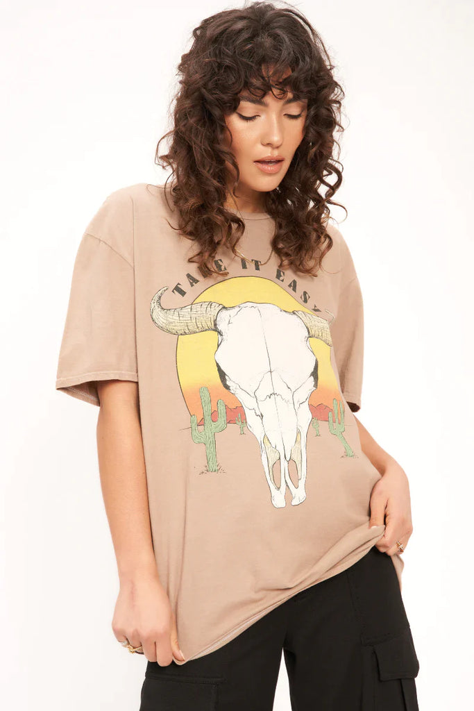 Take It Easy Relaxed Tee Sepia