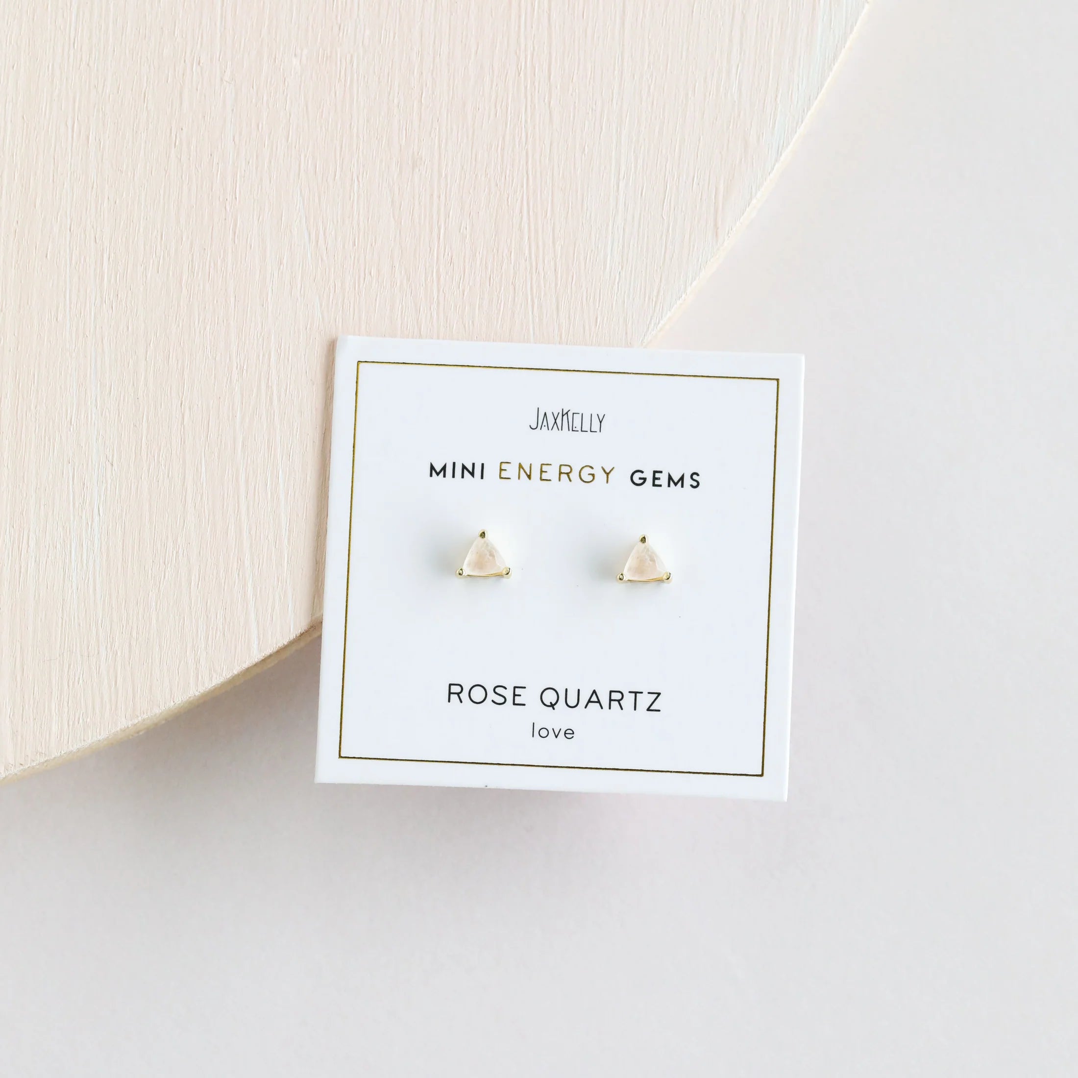 Mini Energy Gem Earrings  by JaxKelly | Rose Quartz - Zen&Zip