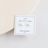 Mini Energy Gem Earrings  by JaxKelly | Rose Quartz - Zen&Zip