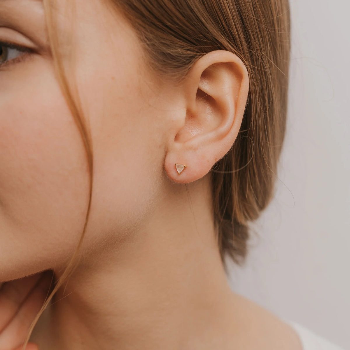 Mini Energy Gem Earrings  by JaxKelly | Rose Quartz