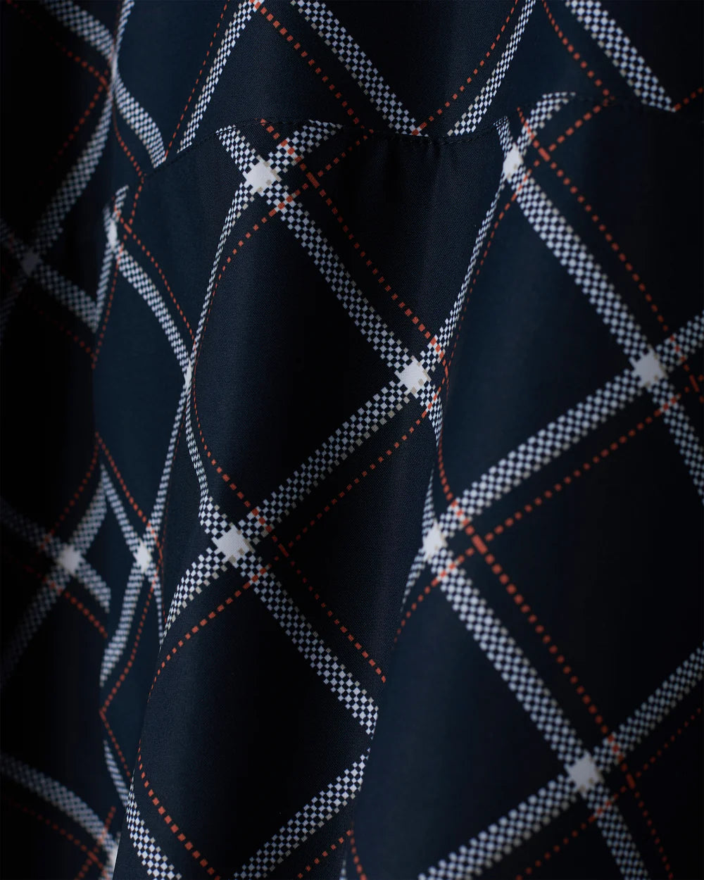 Mirage Printed Anorak by Rhone | Navy Blue Windowpane