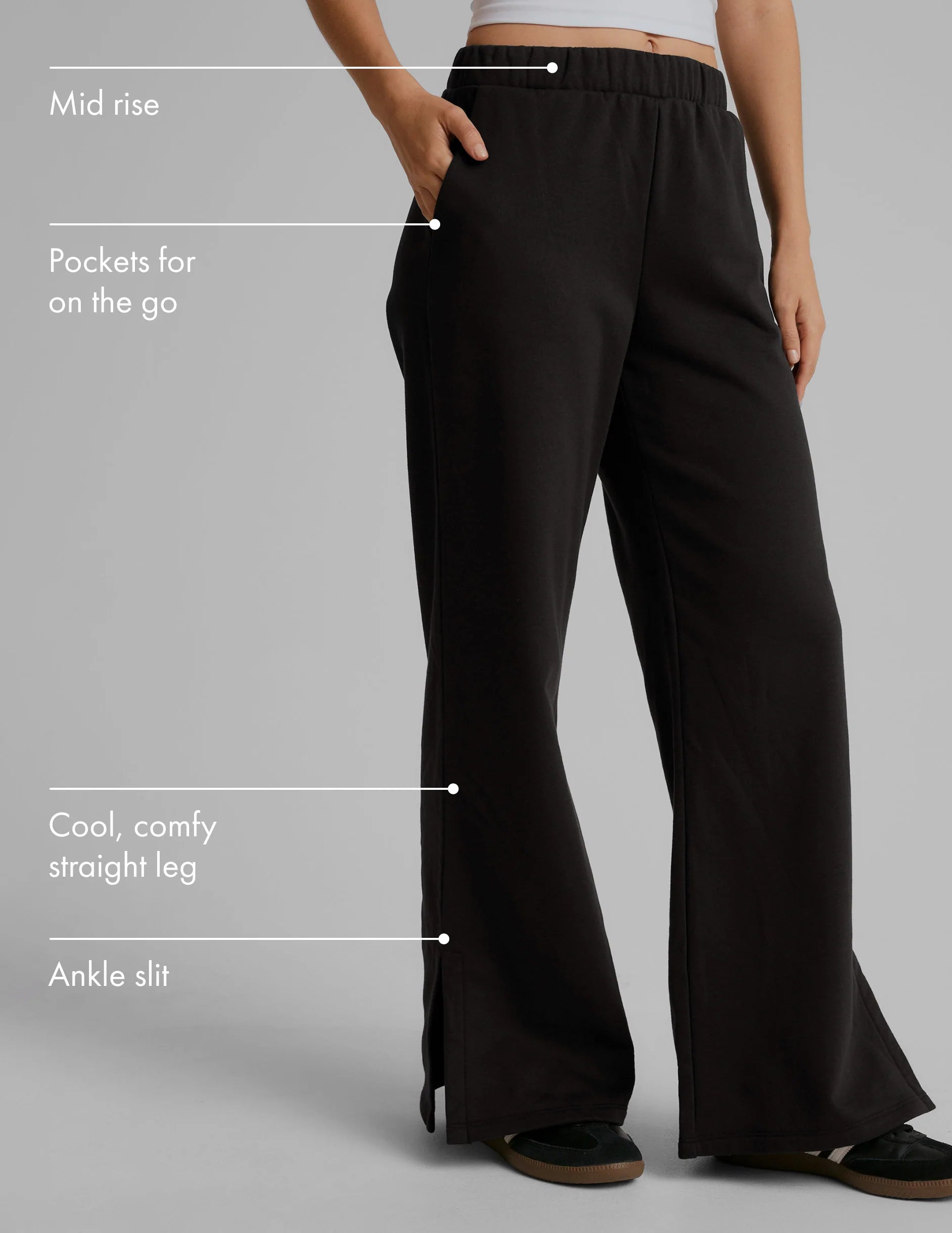 LuxeFleece Wide Leg Pant by Beyond Yoga | Black