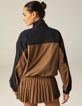 Colorblock Go Retro Jacket Deep Tan/True Black