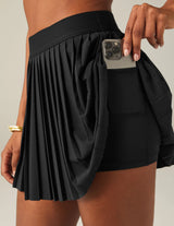 If You Pleats Mini Skirt True Black