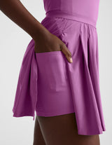 Score Pleated Dress by Beyond Yoga | Fun Fuchsia