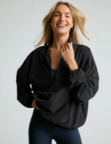 In Stride Half Zip Pullover by Beyond Yoga | True Black