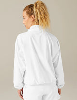 In Stride Half Zip Pullover by Beyond Yoga | True White