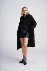 Nindy OS textile coat, side view