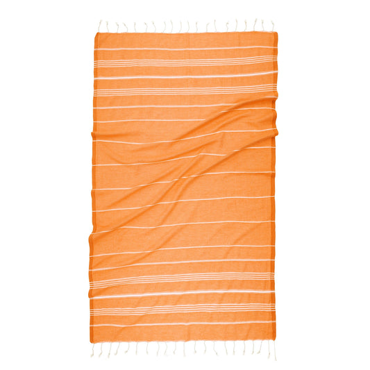 Salt Water Sun Turkish Towel by Riviera Towel Company | Orange Sunset - Zen&Zip