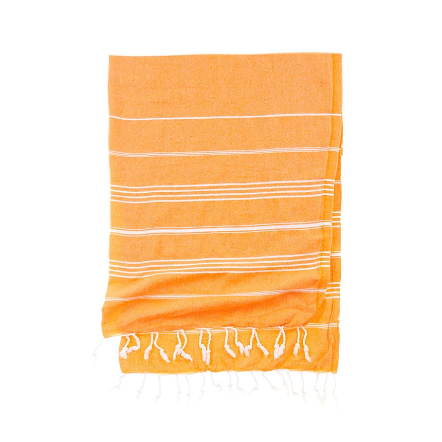 Salt Water Sun Turkish Towel by Riviera Towel Company | Orange Sunset - Zen&Zip
