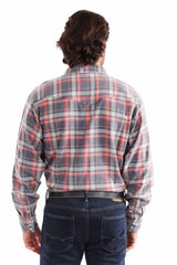 Signature Yarn Dyed Shirt in Blue, back