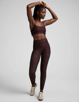 Softmark High Waisted Midi Legging by Beyond Yoga | Dark Cherry Preppy Plaid