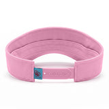 Signature "Range" Script Visor in Pink-a-Boo/Forest Green, back
