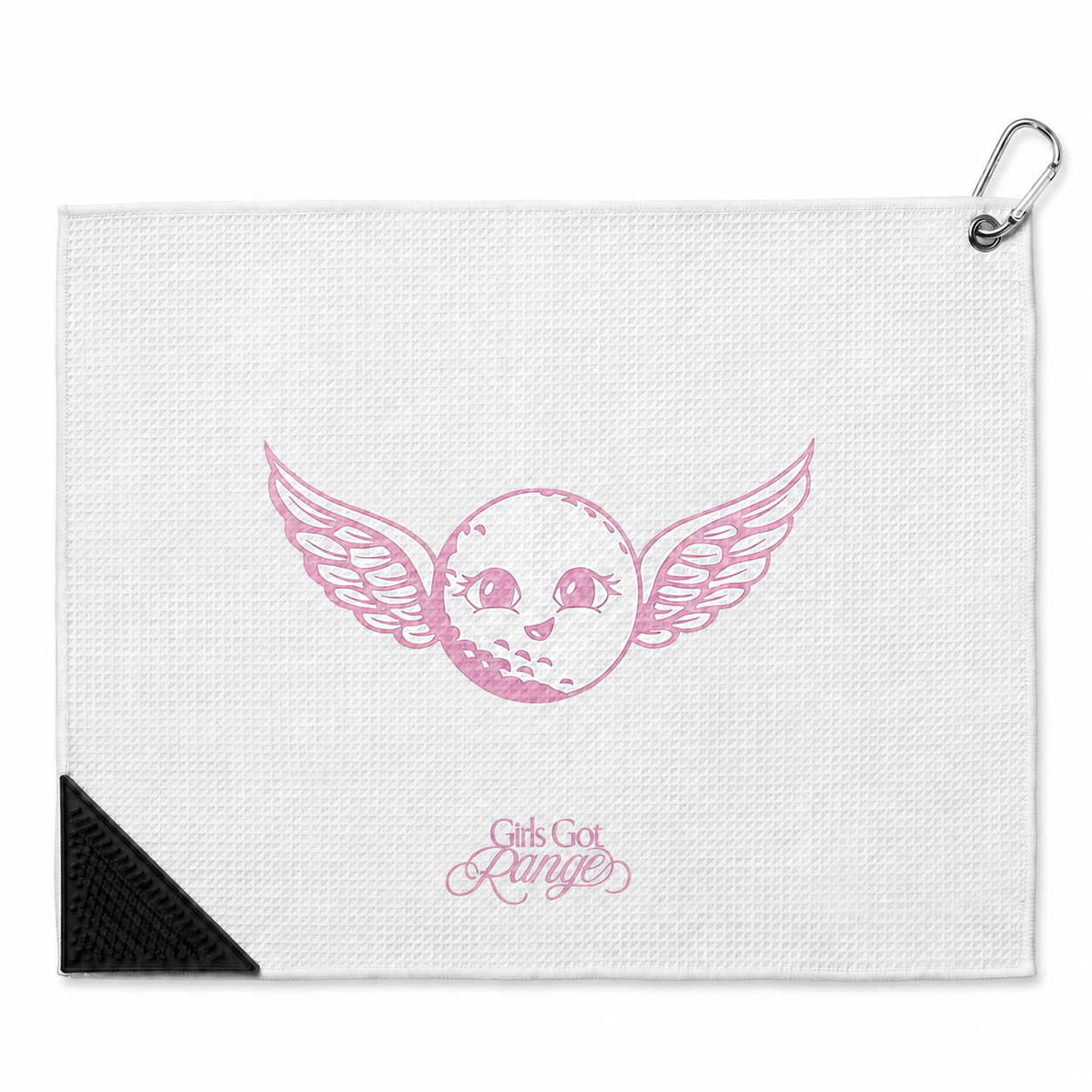 She So Fly Microfiber Golf Towel in Cloud White/Pink-a-Boo