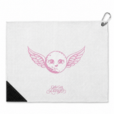She So Fly Microfiber Golf Towel in Cloud White/Pink-a-Boo