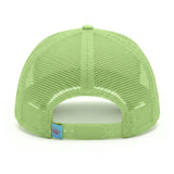 She So Fly Trucker Hat in Pistachio Green/Forest Green, back