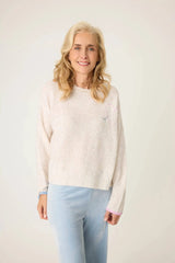 Spread Love LS Sweater by P.J. Salvage | Oatmeal - Front